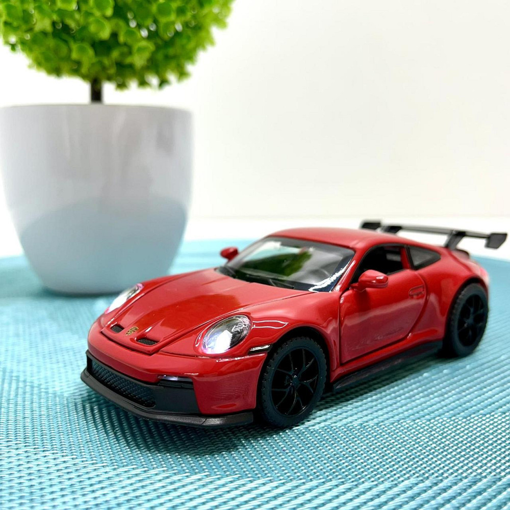 Машинка металева АвтоЕксперт Porsche 911 1:32 світло/звук 15см Червона (14772) Чернігів - фото 1