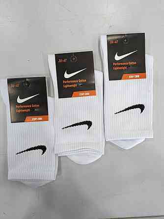 Набор высоких белых мужских хлопковых носков 12 штук Nike socks 12GQ 41-45 Киев