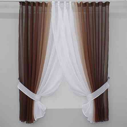 Кухонные шторки VR-Textil № 106к батист 