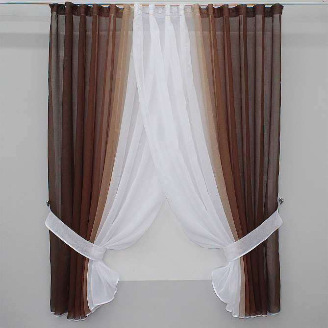 Кухонные шторки VR-Textil № 106к батист 