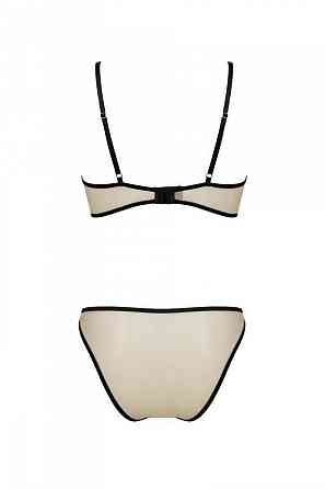 Комплект Passion LORINA SET, S/M, beige, бюстгальтер та трусики Sex Aura Київ