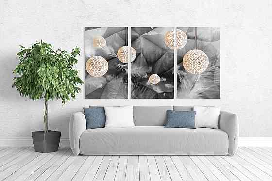 Модульна картина у вітальню/ спальнюм   Абстракція     ART-076_3A Київ