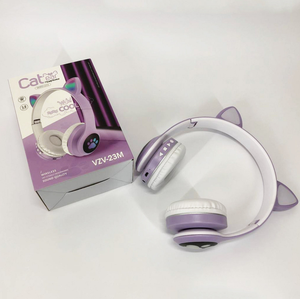 Кошачи навушники Cat, Наушники кошечка игровые с подсветкой, Беспроводные наушники кошечка CJ-30 Львов - изображение 7