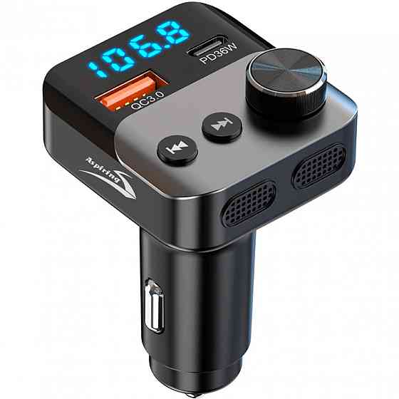 автомобільний FM-трансміттер Aspiring Wave 13 54W PD LED/Bluetooth/QC3.0,USB-C 36W Вінниця