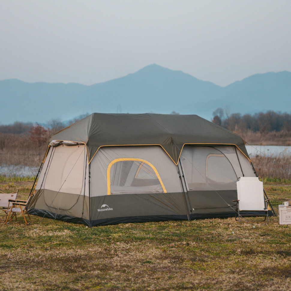 Палатка шестиместная Naturehike Cape 8.4 CNK2450WS050 с быстрым раскрытием, серо-коричневая Киев - изображение 6