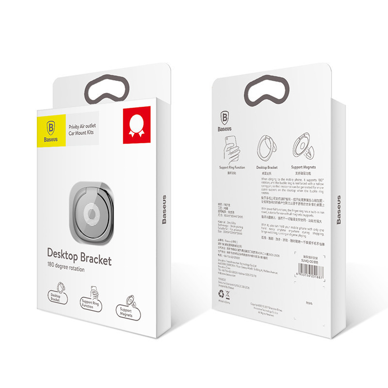 Кільце-тримач для смартфона Escase Privity Ring Bracket SUMQ-01 (Чорне) Миколаїв - фото 10