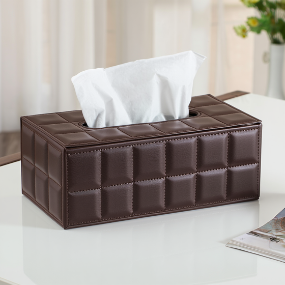 Органайзер для салфеток, салфетница, диспенсер под салфетки для дома,кухни ванной из искусственной кожи, коричневый Каменец-Подольский