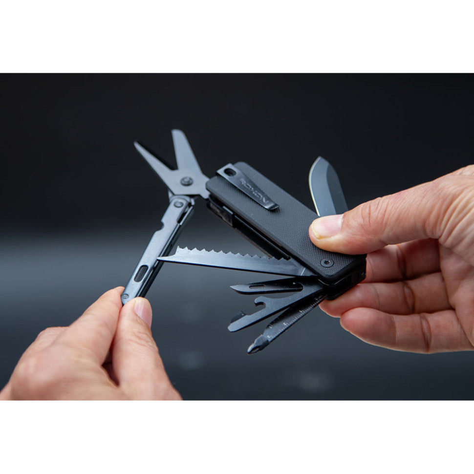 Мини мультитул Roxon KS2E Noir, черное лезвие, черный Киев - изображение 9