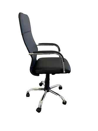 Офісне крісло керівника Tehforward Helios хром Tilt Чорний Дніпро
