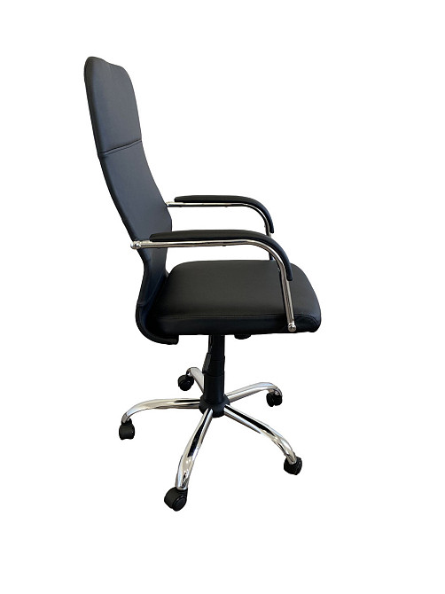 Офісне крісло керівника Tehforward Helios хром Tilt Чорний Дніпро - фото 3