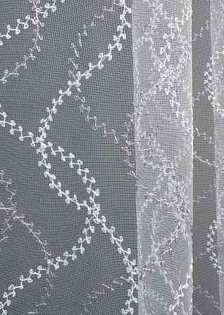 Тюль фатин с вышивкой Цвет белый с сиреневым 1834т Киев