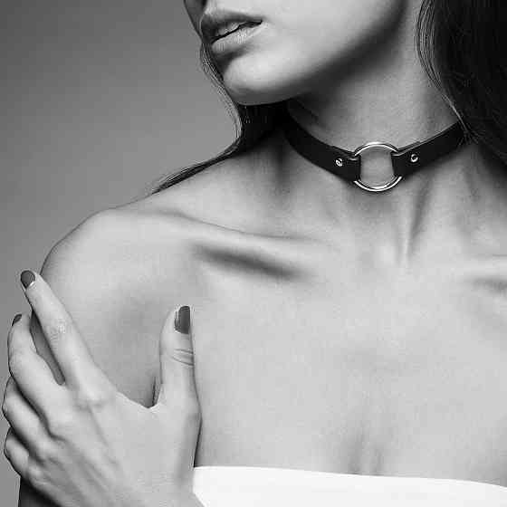 Чокер з екошкіри Bijoux Indiscrets Maze – Single Choker Black Sex Aura Київ