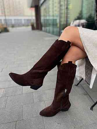 Edan Instruments Чоботи жіночі EDAN K/B шоколадні (осінь-весна, замша натуральна) (5638) 39 Коломыя