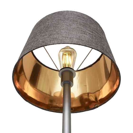 Торшер MSK Electric Palermo с серым плафоном из ткани под лампу Е27 с серым основанием NL 3621 GR+GR Одесса