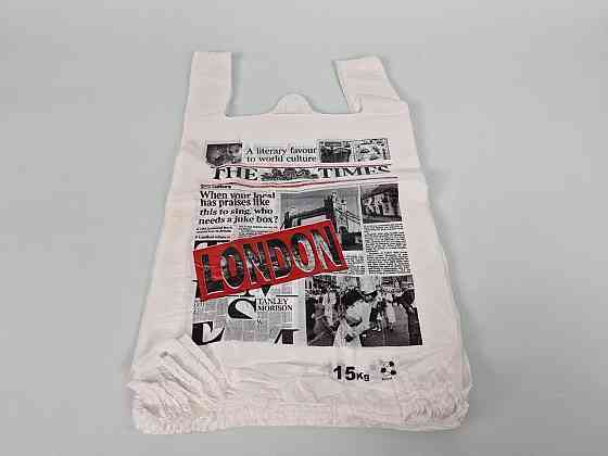 Пакет майка поліетиленова (тип FA) 300 (2*85)*550 Лондон Леомі (100 шт.) Харків