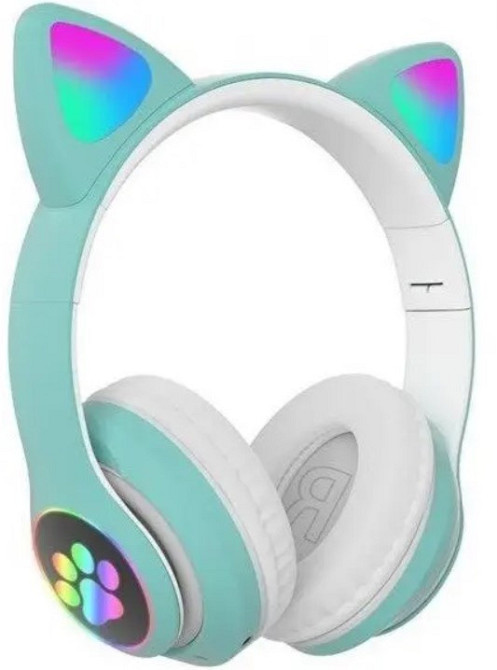 Навушники Bluetooth MDR CAT ear VZV-23M 7805 з підсвіткою, м'ятні Винница - изображение 1