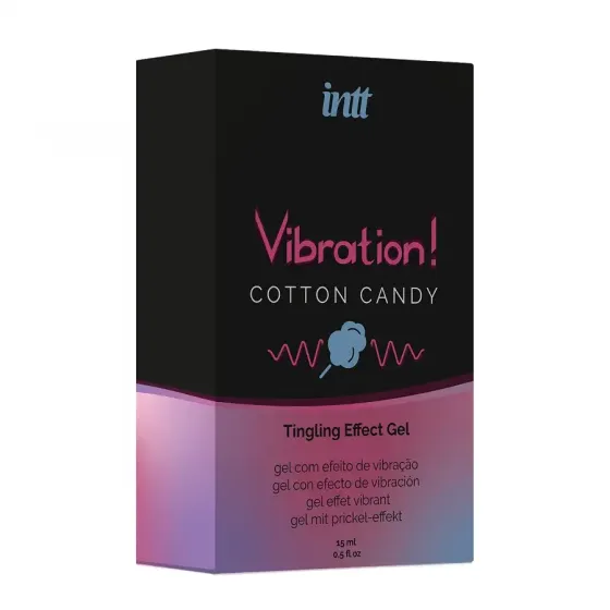 Рідкий вібратор Intt Vibration Cotton Candy (15 мл), густий гель, дуже смачний, діє до 30 хвилин Львів