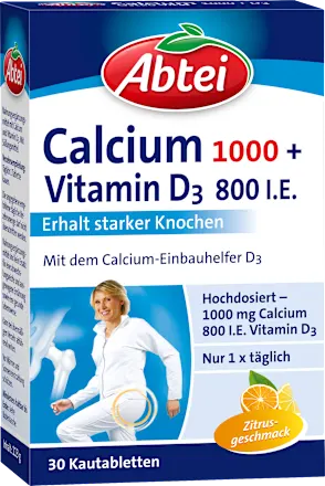 Abtei Calcium 1000 + D3 Osteo Vital Kautabletten 30 St кальций + д3 Киев - изображение 1