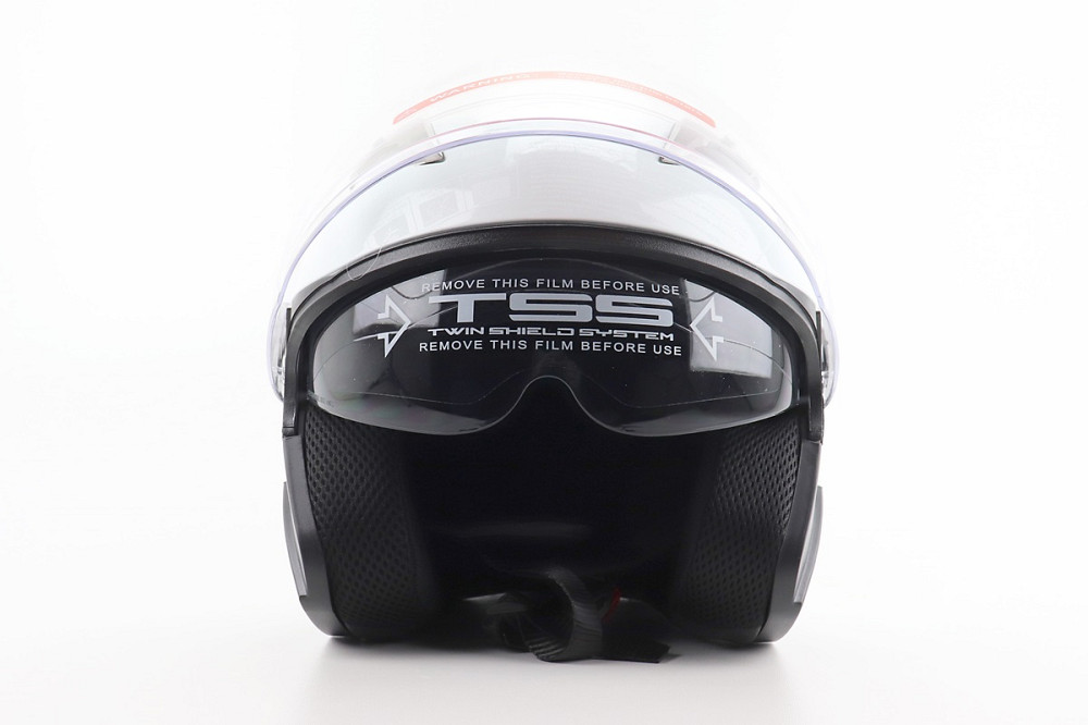 Шолом відкритий+відкидні окуляри BLD-708 S (55-56см), БІЛИЙ глянець Киев - изображение 5