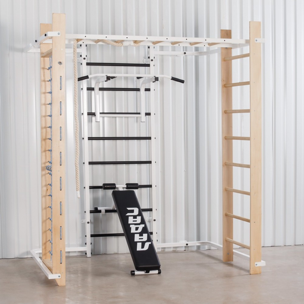 Шведская стенка спортивный комплекс Olimp White для детей и взрослых усиленная металлическая для всей семьи Каменское - изображение 1