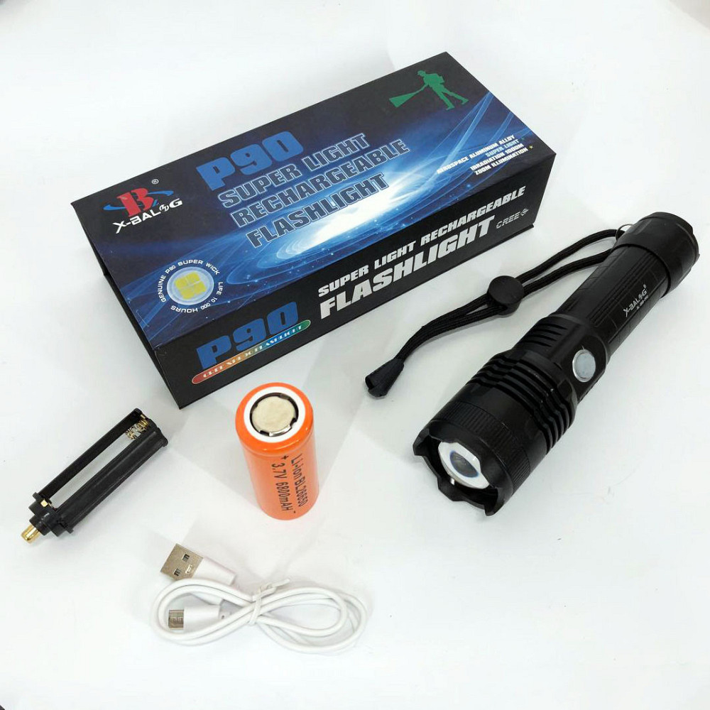 Військовий тактичний ліхтар X-Balog BL-B88-P90, Ліхтарик police оригінал, UW-962 Водонепроникний ліхтар Київ - фото 5