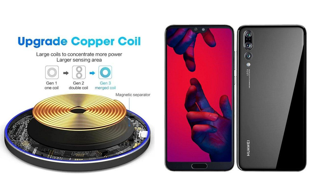 Бездротовий зарядний пристрій Copper до 30W для Honor Magic5 Pro, USB-C, LED Київ - фото 2