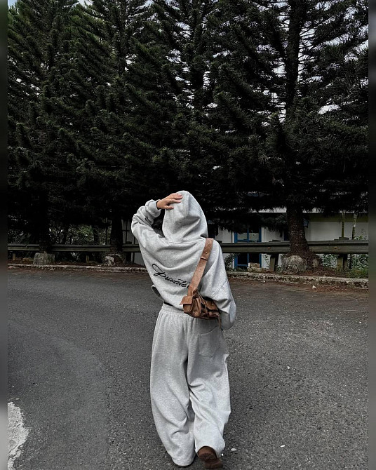 Женский прогулочный оверсайз костюм двойка: кофта и штаны двунитка Одесса - изображение 5