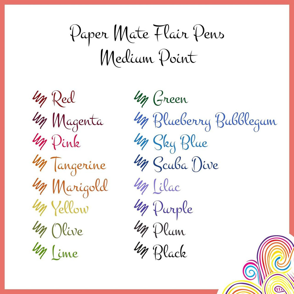 Фломастер PaperMate Flair Original, felt tip середня 0.7 мм, набір 16 кольорів Київ - фото 7