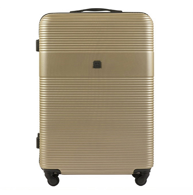 Валіза пластикова Wings 5398 середня 65 см шампань Київ - фото 2