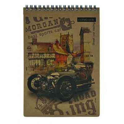 Блокнот Buromax spiral top, А5, 80sheets, KRAFT, white, perforation,assorted (BM.2473) Винница