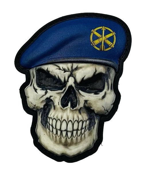 Патч / шеврон Череп у береті ППО / ЗРВ Запоріжжя - фото 1