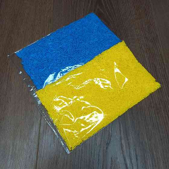 Посипка кондитерська жовто-синя для паски цукрова (пач 2пачки по 100 г) у кольорах прапора (всього 200 г) Харків