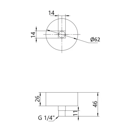 Манометр гліцериновий Thermo Alliance Forte d63 мм, 1/4"Н із нижнім під'єднанням (латунь) 0–16 барів TAF170G16B Київ