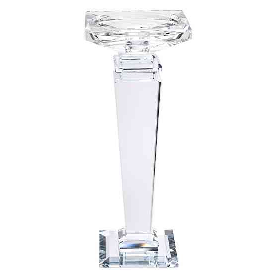 Yiwu Підсвічник скляний на високій ніжці 9.5×9.5×24 см декоративний прозорий HP-4-54L Коломия