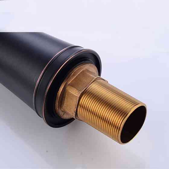 Смеситель для умывальника однорычажный кран поворотный горизонтальный монтаж WanFan для ванны Черный Каменец-Подольский