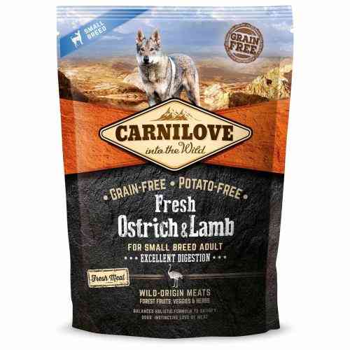 Корм сухой Carnilove Fresh Ostrich and Lamb for Small Breed Dogs для взрослых собак мелких пород со страусом и ягнятиной 1 Киев