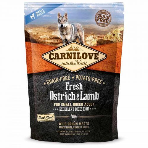 Корм сухой Carnilove Fresh Ostrich and Lamb for Small Breed Dogs для взрослых собак мелких пород со страусом и ягнятиной 1 Киев - изображение 1