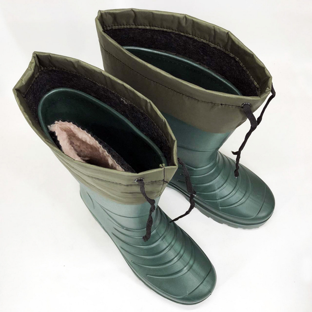 Зелені гумові чоботи, Чоботи для риболовлі на льоду гумові осінні для риболовлі UA-52 Львів - фото 8