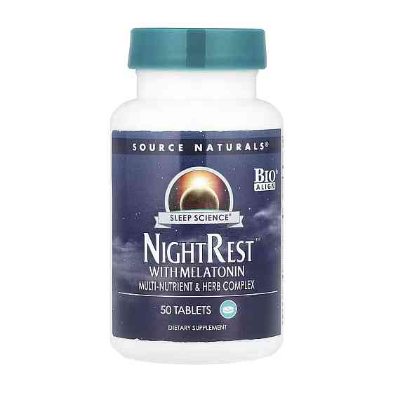 Комплекс для сна Source Naturals Sleep Science NightRest with Melatonin 50 таблеток Луцк
