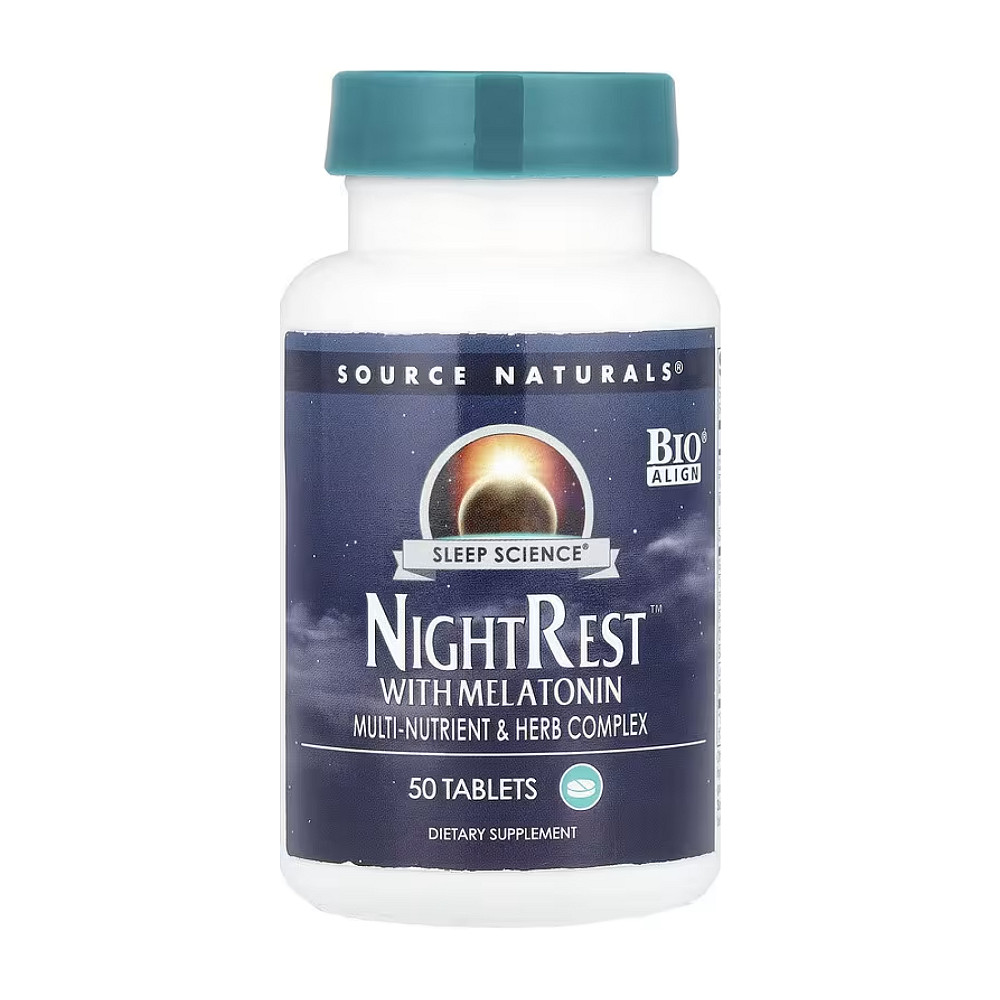 Комплекс для сну Source Naturals Sleep Science NightRest with Melatonin 50 таблеток Луцьк - фото 1