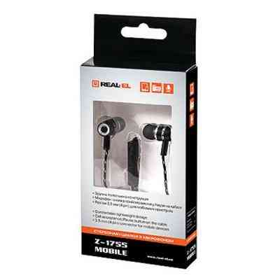 Навушники REAL-EL Z-1755 black-white Вінниця