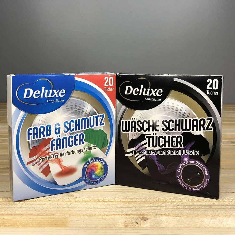 Deluxe Farb & Schmutz Fänger – Серветки проти фарбування одягу, 20 шт, для захисту кольорових речей Київ - фото 1