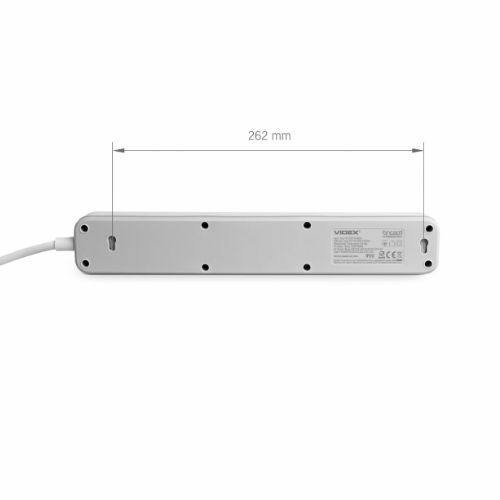 Мережевий подовжувач із заземленням 4 розетки/1USB-A/1Type-C 3м з кнопкою білий VF-PD43G1QC1PD-W Oncord Videx Житомир