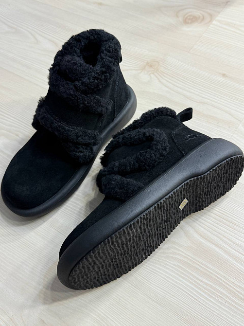 Черевики жіночі Hengji 13-1 уггі замшеві на хутрі з опушкою чорні, 41, 25 см Київ - фото 7
