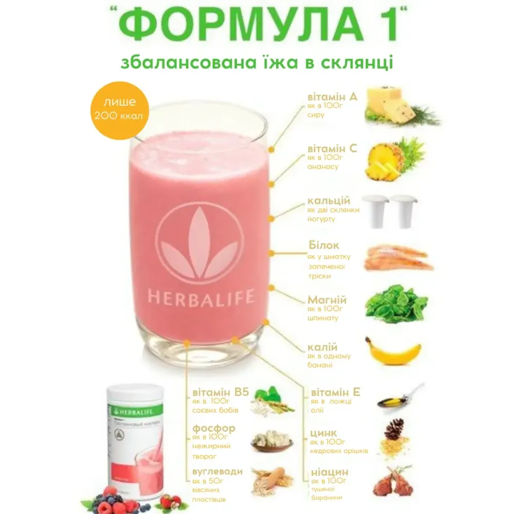 Сбалансированный коктейль со вкусом Нежного шоколада Формула-1 Гербалайф Коктейль для контроля веса, для энергии и похудения Днепр - изображение 7