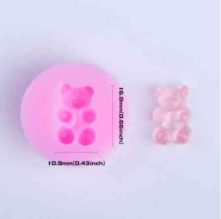 Силиконовый молд Мишка маленький 3 см розовый Киев