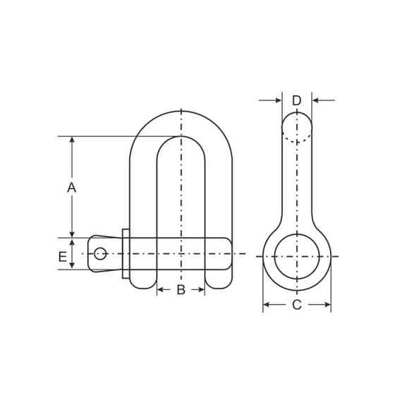 Скоба монтажная нержавеющая (прямая, винт) 6,0 Одесса