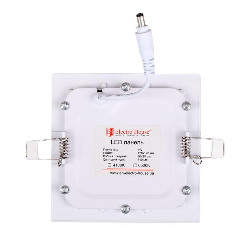 Потолочный светодиодный светильник встраиваемый квадратный 6 Вт 4100К Киев - изображение 2