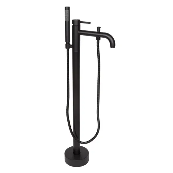 Напольный смеситель для ванны WEZER EKO19A-01-BLACK черный Киев