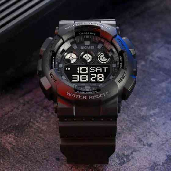 Тактичний водостійкий кварцовий годинник Skmei Stalker black Вінниця